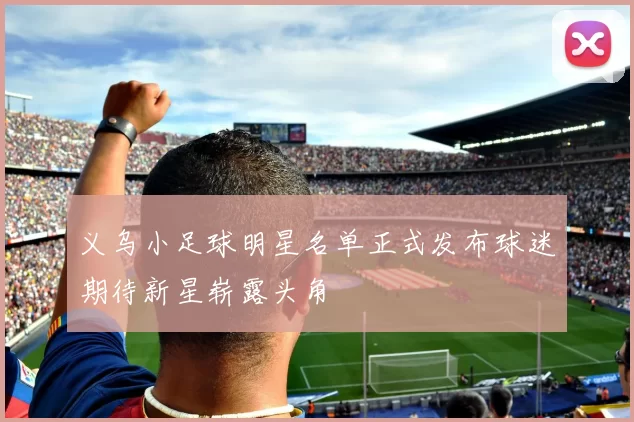 义乌小足球明星名单正式发布球迷期待新星崭露头角